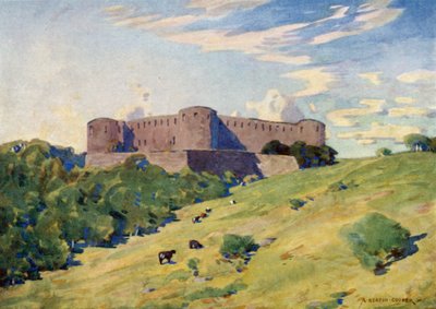 Ruïnes van kasteel Borgholm, Oland door Alfred Heaton Cooper