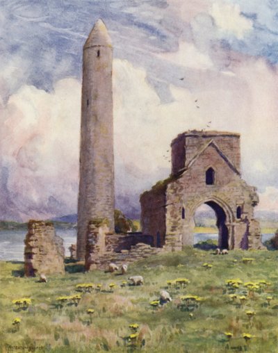 De Ronde Toren en Abdij, Devenish Eiland door Alfred Heaton Cooper