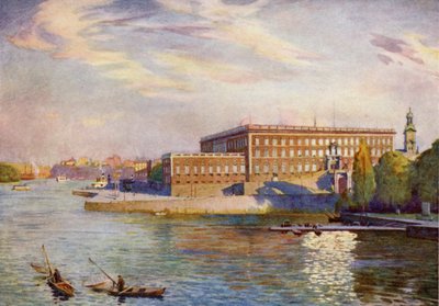 Het Koninklijk Paleis, Stockholm door Alfred Heaton Cooper