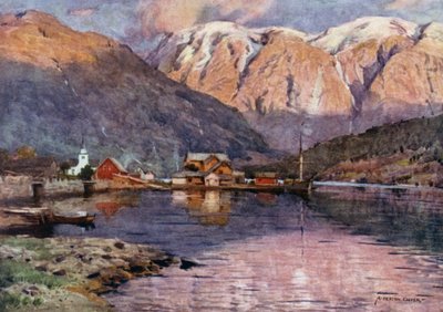Ulvik, Hardangerfjord door Alfred Heaton Cooper