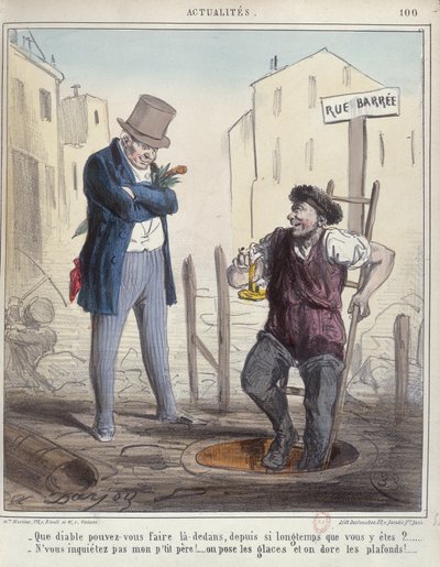 Rioolwerker van Parijs, midden negentiende eeuw door Alfred Henri Darjou