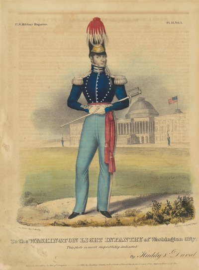 Aan de Washington Light Infantry van Washington City door Alfred Hoffy