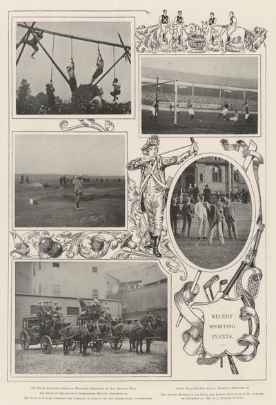 Recente sportevenementen door Alfred Hugh Fisher