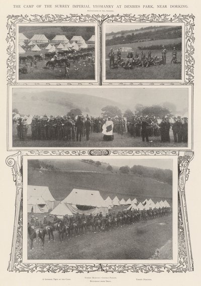 Het Kamp van de Surrey Imperial Yeomanry in Denbies Park, nabij Dorking door Alfred Hugh Fisher
