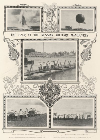 De Tsaar bij de Russische Militaire Manoeuvres door Alfred Hugh Fisher