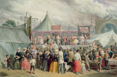Een bezoek aan het circus, ca. 1885 door Alfred Hunt
