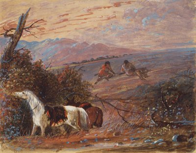 Naderende Buffels, c.1858 door Alfred Jacob Miller