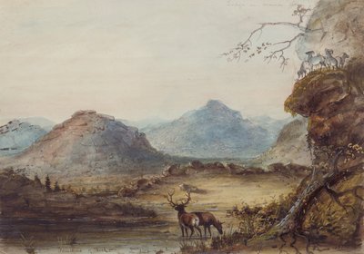 Rotsformaties bij de Sweet Water, c.1837 door Alfred Jacob Miller