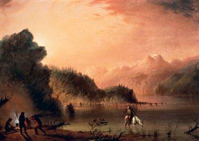 In de Rocky Mountains, ca 1838 door Alfred Jacob Miller