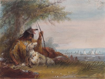 Indiaanse Renner, c.1837 door Alfred Jacob Miller