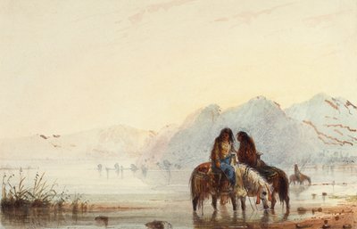 Indiaanse Vrouwen, Shoshones, c.1837 door Alfred Jacob Miller