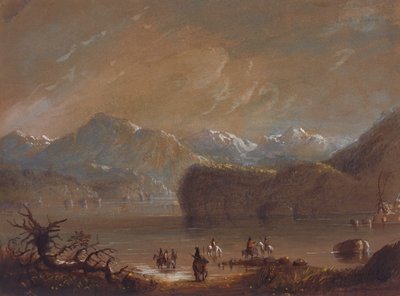 Meer, Wind River Mountains, c.1837 door Alfred Jacob Miller