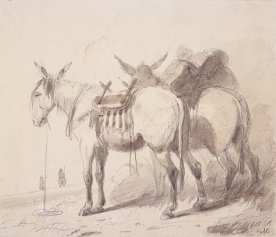 Muilezeluitrusting, ca. 1837 door Alfred Jacob Miller