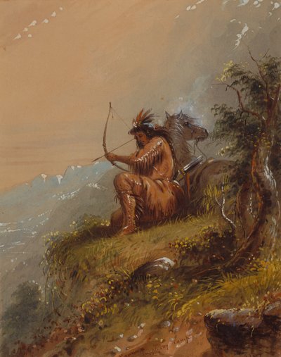 Pawnee die het kamp bevoorraden, ca. 1837 door Alfred Jacob Miller