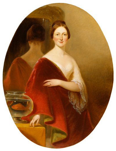 Portret van mevrouw Decatur Howard Miller (Eliza Credilla Hare) door Alfred Jacob Miller