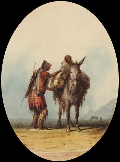 Wortelgravers, ca. 1837 door Alfred Jacob Miller