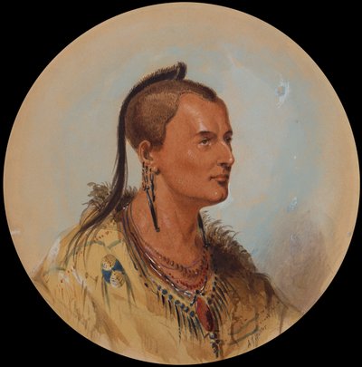 Sioux Brave, c.1837 door Alfred Jacob Miller