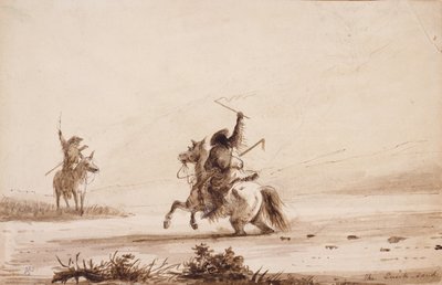 Worstelen door het drijfzand door Alfred Jacob Miller