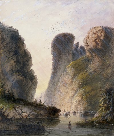 De „Duivelspoort“ door Alfred Jacob Miller