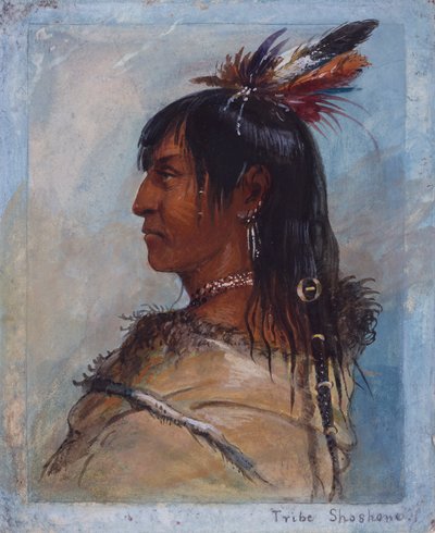 Stam Shoshone, c.1837 door Alfred Jacob Miller
