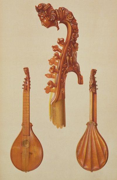 Cittern gemaakt door Antonio Stradivarius (c.1644-1737) 1700, uit 