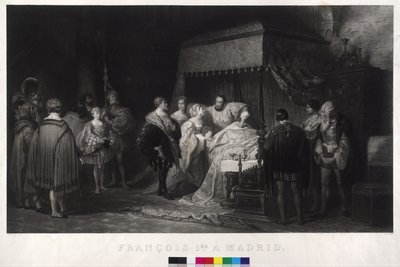 Koning Frans I van Frankrijk als gevangene in Madrid door Alfred Johannot