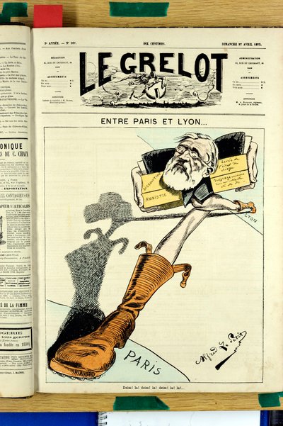 Omslag van "Le Grelot", nummer 107, Satirisch in Kleuren door Alfred Le Petit