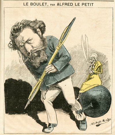 Omslag van Le Grelot, nummer 119, satirisch in kleuren door Alfred Le Petit