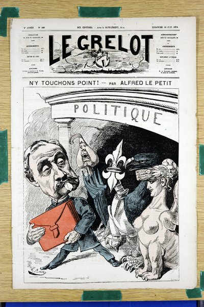Omslag van Le Grelot, nummer 166, Satirisch in Kleuren door Alfred Le Petit