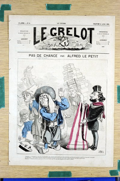 Omslag van Le Grelot, nummer 54, Satirisch in Kleuren door Alfred Le Petit