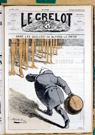 Omslag van Le Grelot, nummer 84, Satirisch in Kleuren door Alfred Le Petit