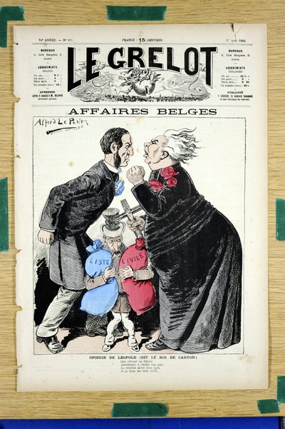 Omslag van "Le Grelot", nummer 697, Satirisch in Kleuren door Alfred Le Petit