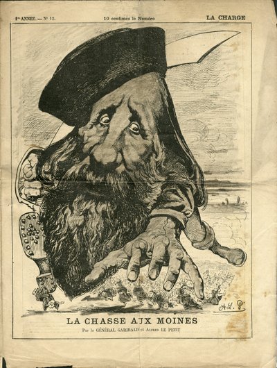 Illustratie door Alfred Le Pete (1841-1909) in La Charge (1870), nr. 12 door Alfred Le Petit