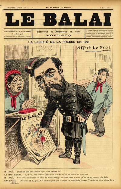 Illustratie van Alfred Le Pepetit voor de Omslag van Le Bai, nr. 6 door Alfred Le Petit