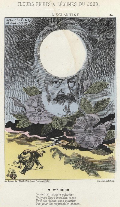 De Hondsroos: cartoon over Victor Hugo - ill. van 22/03/1871, in 