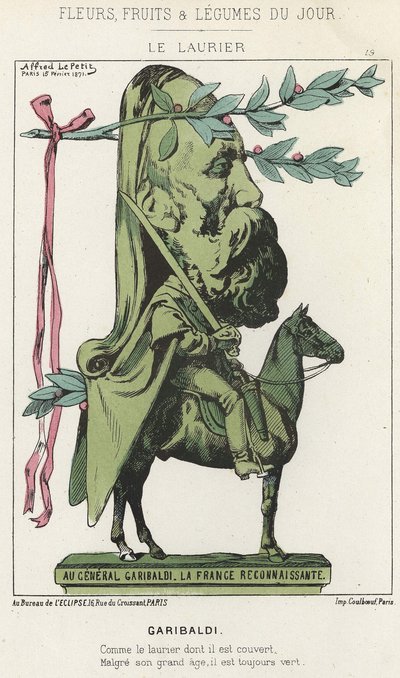 De Laurier: Cartoon over Garibaldi - ill. van 15/02/1871 in 