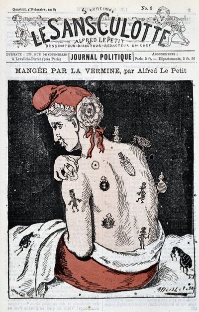 Marianne opgegeten door ongedierte - door Alfred Le Petitty, in 