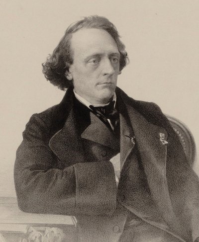 Portret van de pianist en componist Henry Litolff, 1858 door Alfred Lemoine