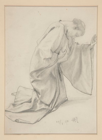 Knielende monnik door Alfred Parsons