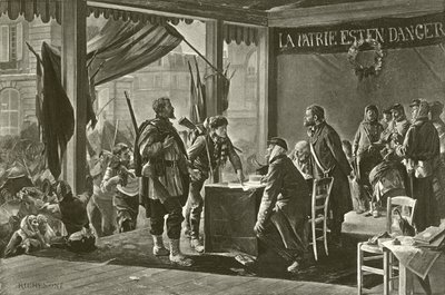 De inschrijving van vrijwilligers, 1870 door Alfred Paul Marie Richemont