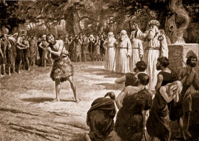 Gerechtigheid uitgeoefend door de Druïden, illustratie uit 