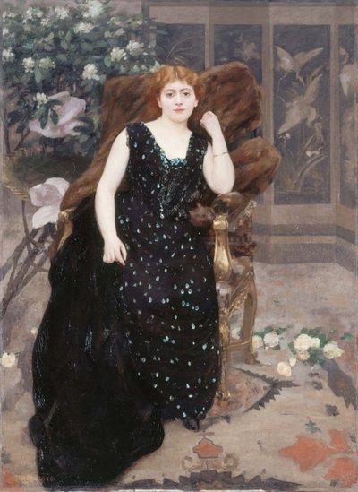 Portret van Jane Hading door Alfred Roll