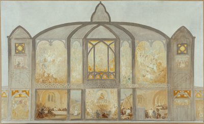 Schets voor de kerk van Saint-Jean de Montmartre, circa 1900 door Alfred Plauzeau