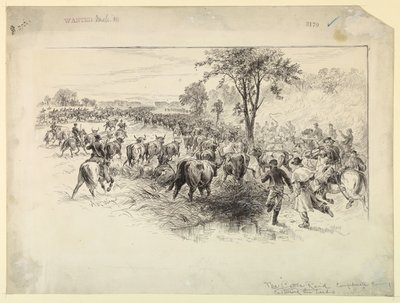 De Veeroof door de Geconfedereerde Cavalerie door Alfred R. Waud