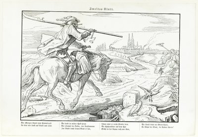 Auch ein Todtentanz, plaat II door Alfred Rethel