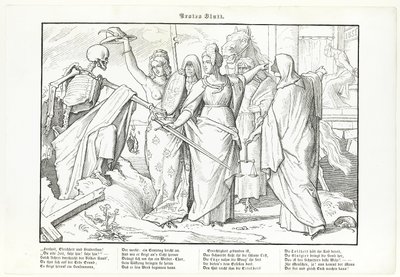 Auch ein Todtentanz, plaat I door Alfred Rethel