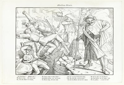 Auch ein Todtentanz, plaat V door Alfred Rethel