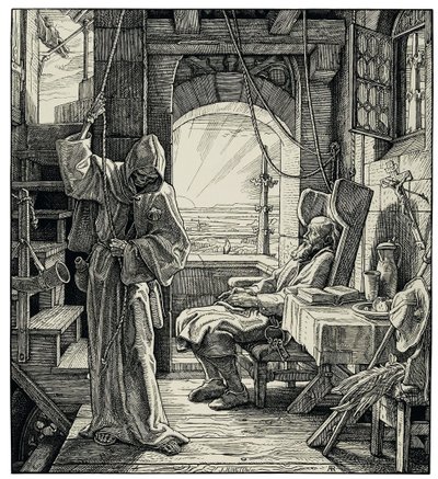 De Dood als een vriend, 1851 door Alfred Rethel