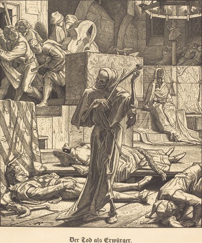 De dood als wurgengel door Alfred Rethel