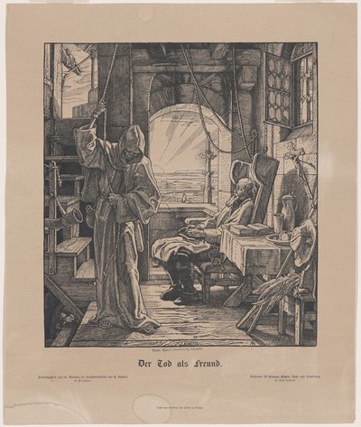 De dood als vriend door Alfred Rethel